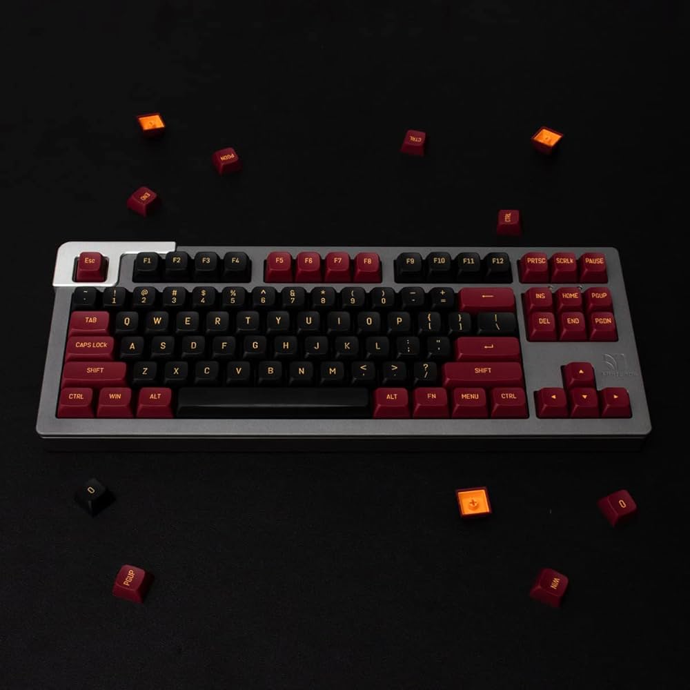 Corne 4.1 分割キーボード レッドブラックキーキャップセット Amazon | mintcap レッド ブラック キーキャップセット MSA